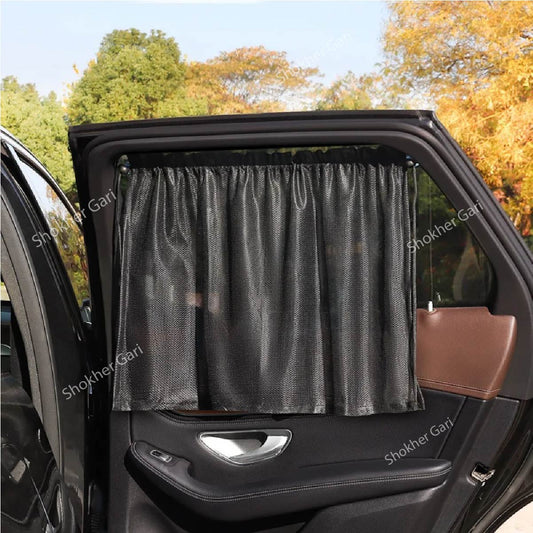 2Pcs Black Suction Cup Curtain Universal Side sun shade image 0