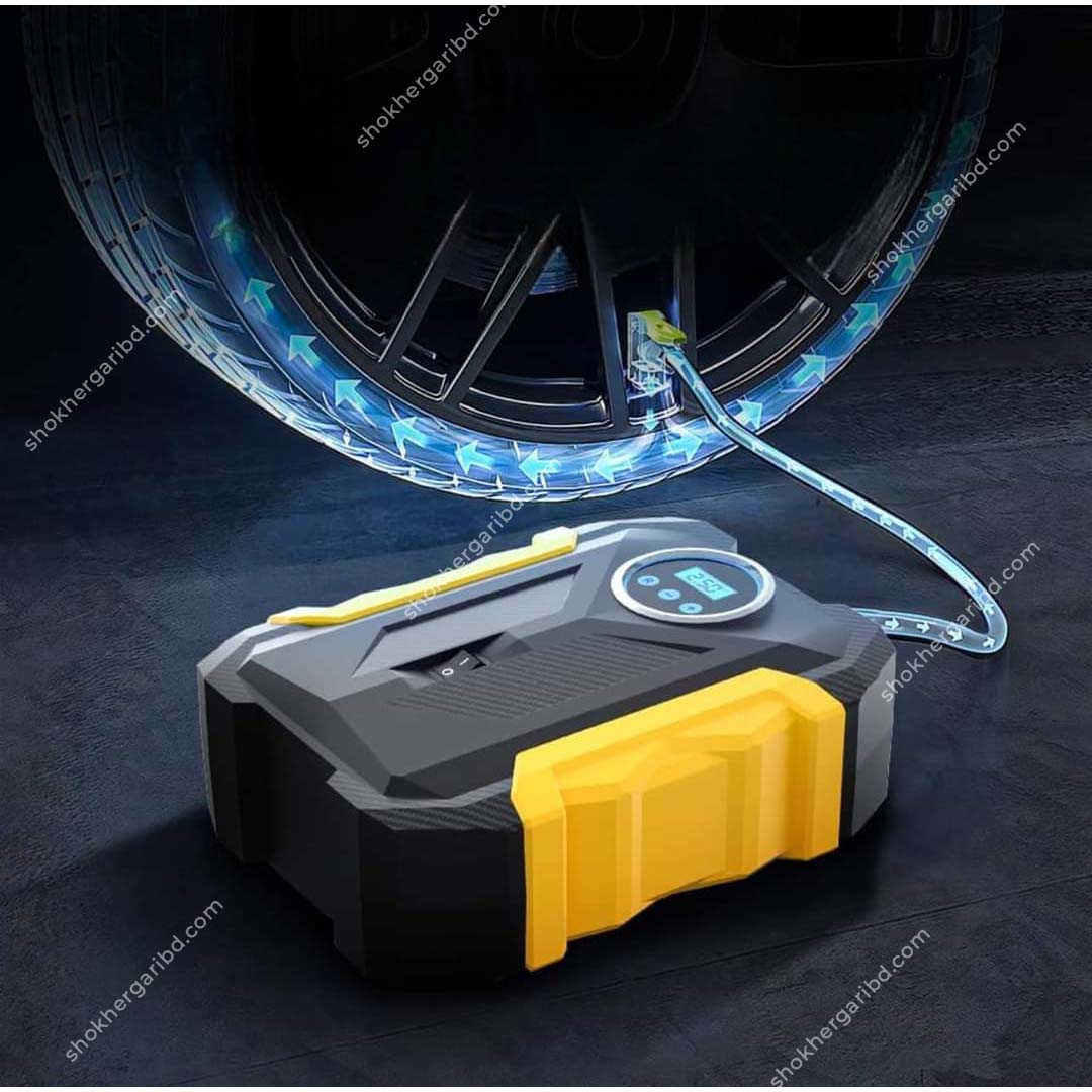 (DY) Portable Automobile Air Compressor Digital Tire lnflation Pump LED Lamp image 1
