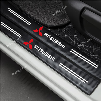 Carbon Fiber Car Door Sill Sticker Protector 4pcs Set (Copy) - Mitsubishi image
