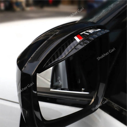 TRD Carbon Fiber Rear View Side Mirror Rain Guard 2 Pieces Set image 0