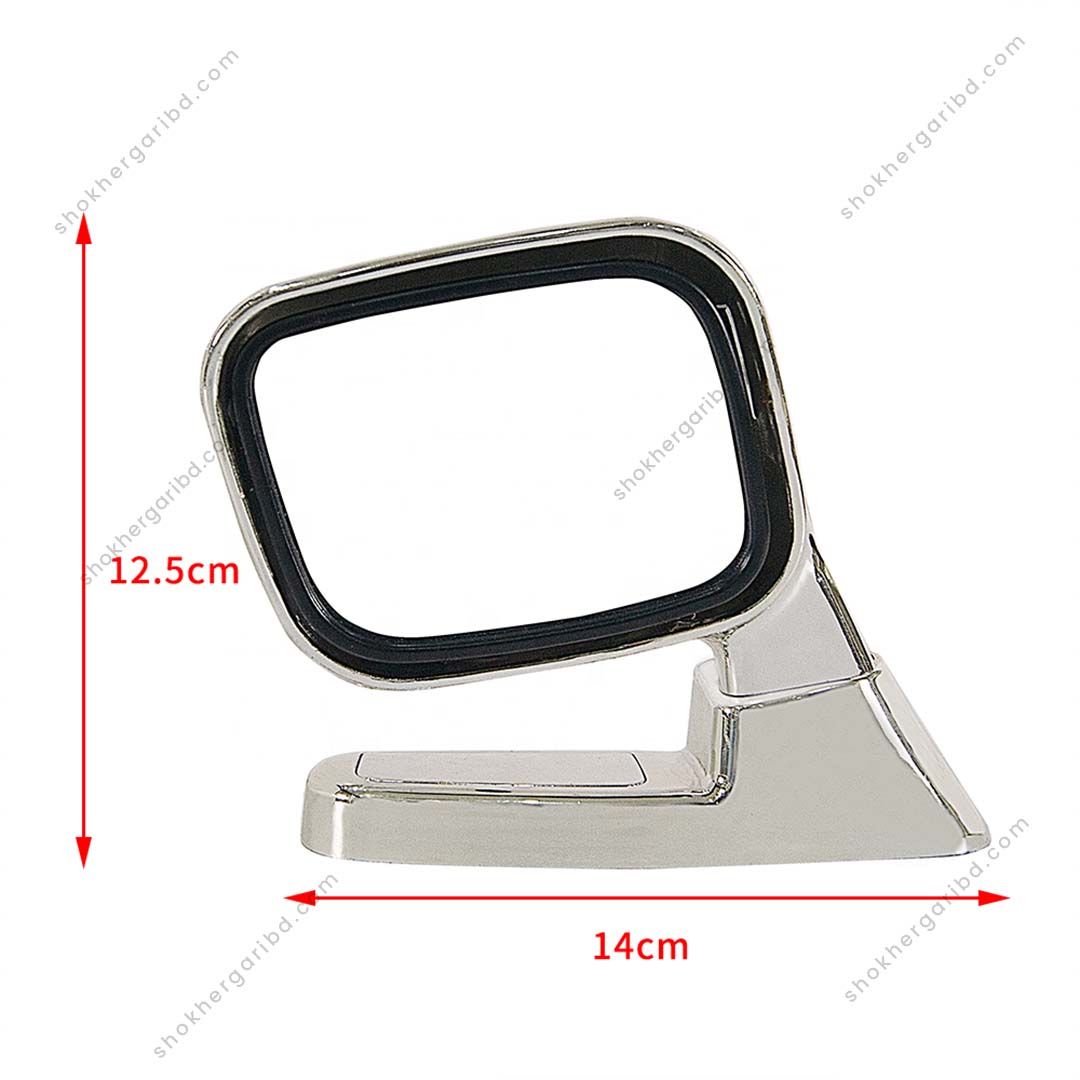 Car Bonnet Mirror Nickel Chrome Adjustable Rearvie  2 Pieces – 1 Setw Assistant image 3