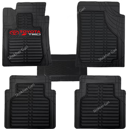4D Luxury PVC Soft Floor mat 5pcs set - Toyota TRD image