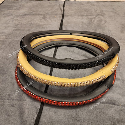 1pcs Glossy Button style Steering Wheel Cover image 1