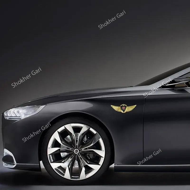 1pcs Car Body 3D Metal Logo Wings Sticker image 3