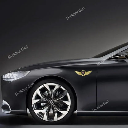 1pcs Car Body 3D Metal Logo Wings Sticker image 3