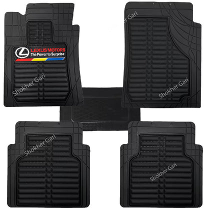 4D Luxury PVC Soft Floor mat 5pcs set - Lexus image