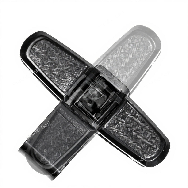 Carbon Fiber Pattern Car Sun Visor Sunglass Holder image 2