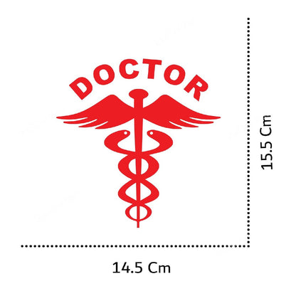 Car 2 Pcs Doctor Logo Stickers for Car (Red) image 2