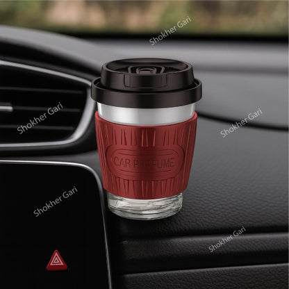 Coffee Cup Style Car Air Freshener - Red image