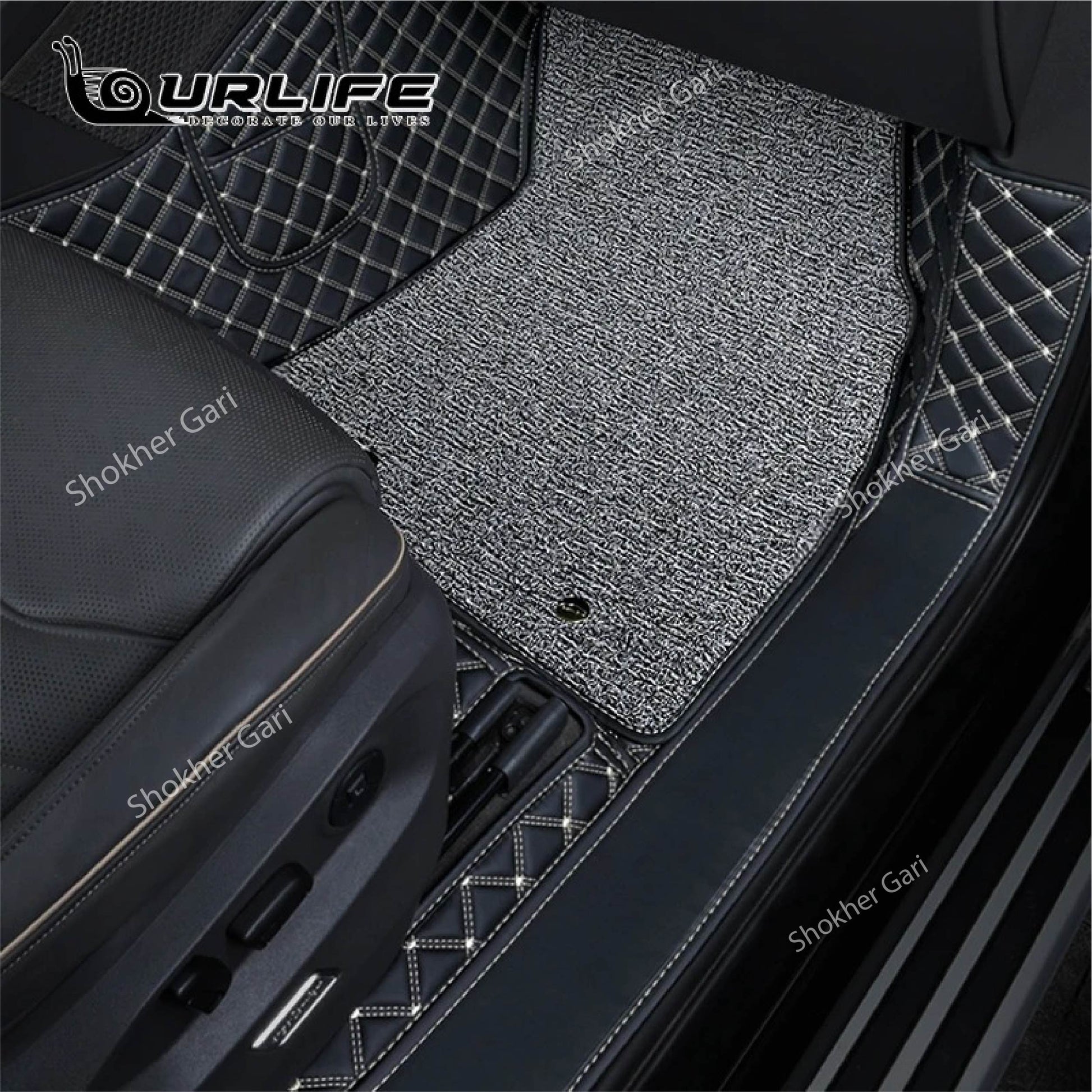 M/Y/P  High Quality Non Slip 7D Car Floor Mats -Artificial Leather 7D Floor Mats - Universal image