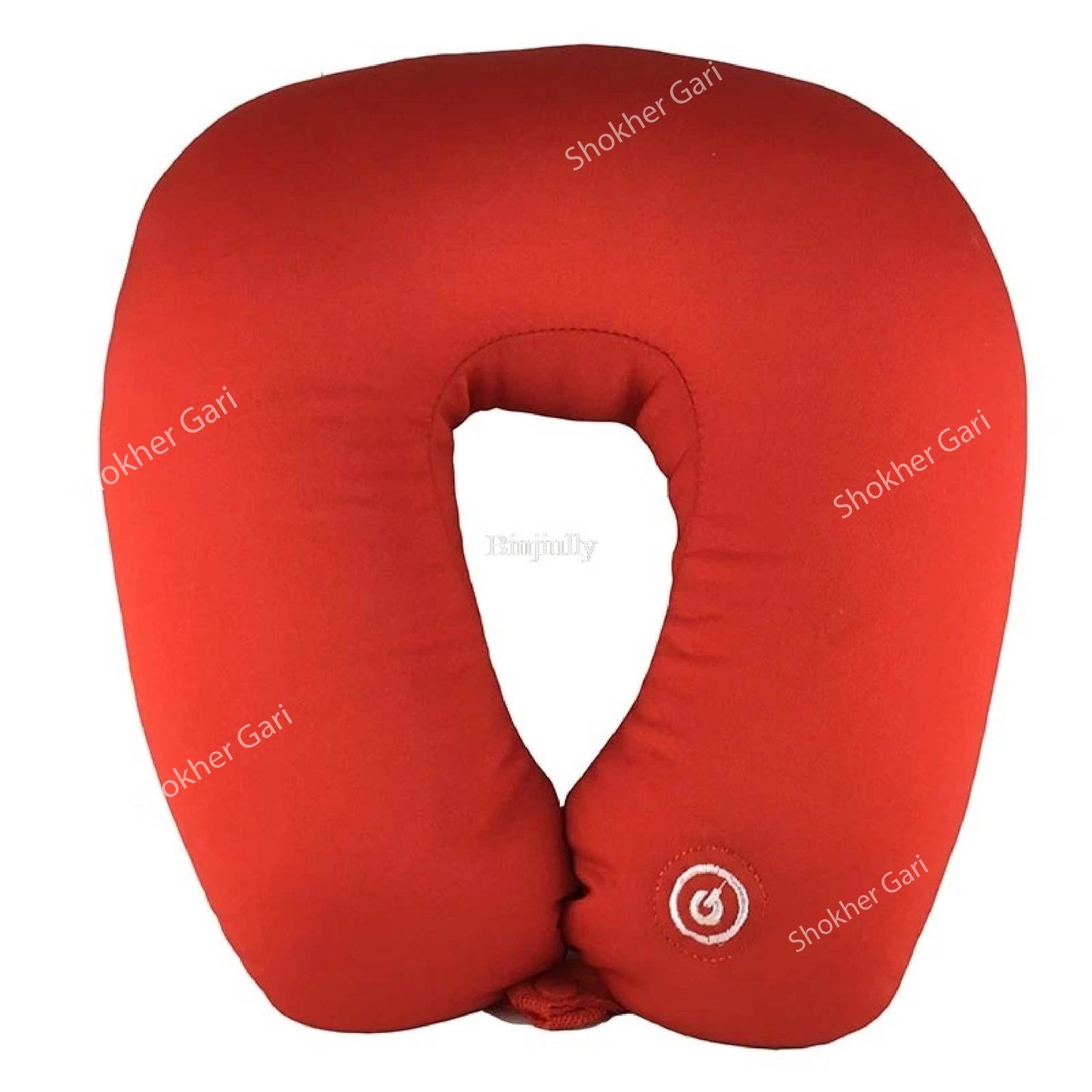 Portable Relaxation Travel Pillow-vibrating Neck Massage Pillow-Battery System Pillow 4 colours - Red image