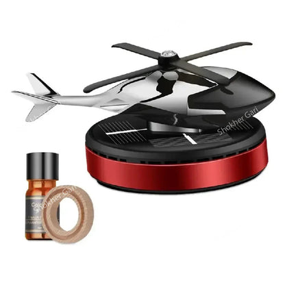 SEADEAR Helicopter Solar Perfume and Showpiece - Red image