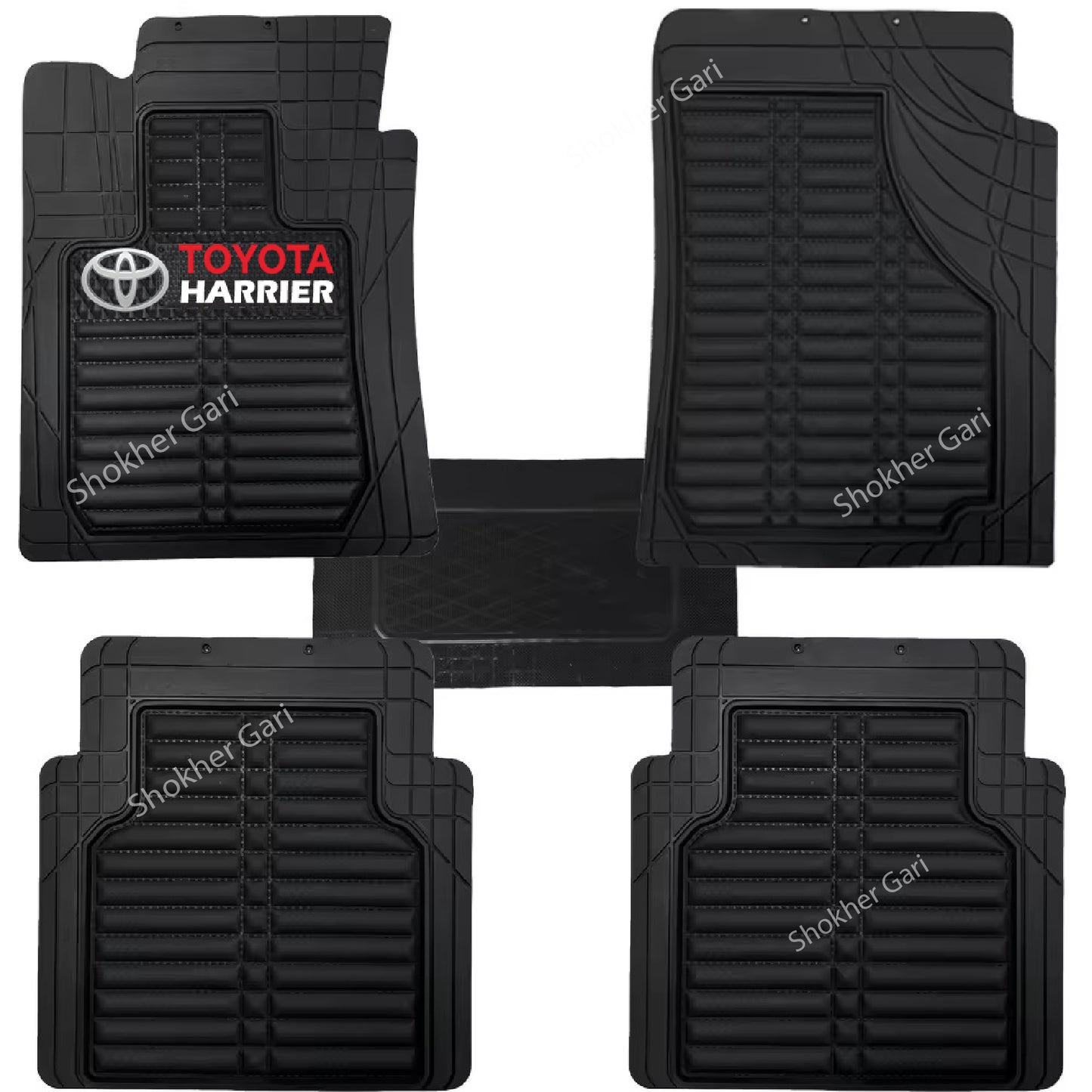 4D Luxury PVC Soft Floor mat 5pcs set - Toyota Harrier image
