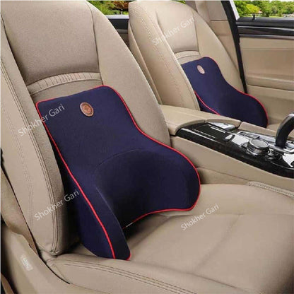 High Quality U Shape Car Seat Back Support - Blue image