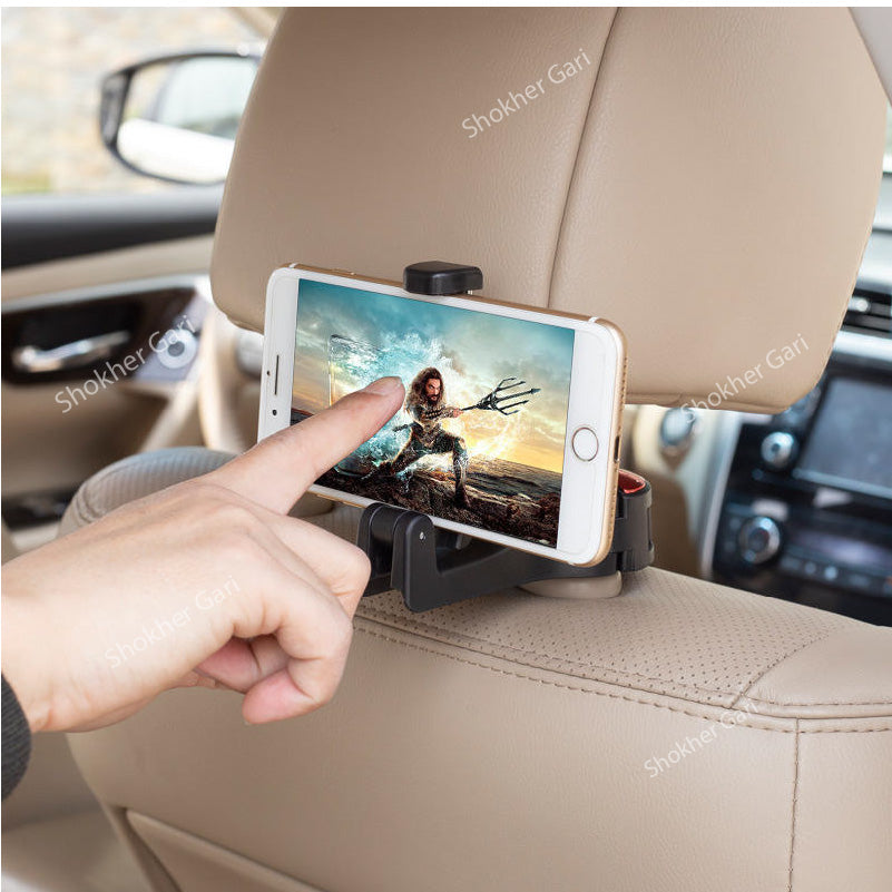 Car Headrest hook Mobile holder- 1Pcs image 3
