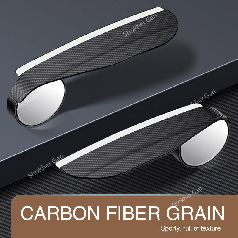 2 PCS Car Rearview Mirror with Rain Eyebrow image 1