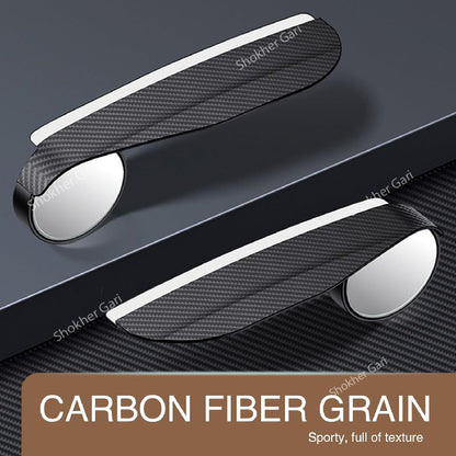 2 PCS Car Rearview Mirror with Rain Eyebrow image 1