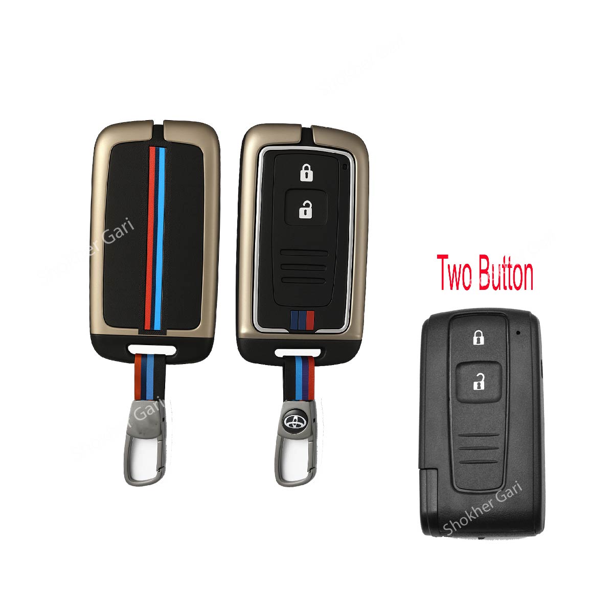 M/Y Zinc Alloy Key Cover Protection Metal Remote Cover For Toyota , Honda, Nissan, Mitsubishi,Hyundai, MG ,BMW Strong Key Cover - Old Rush image