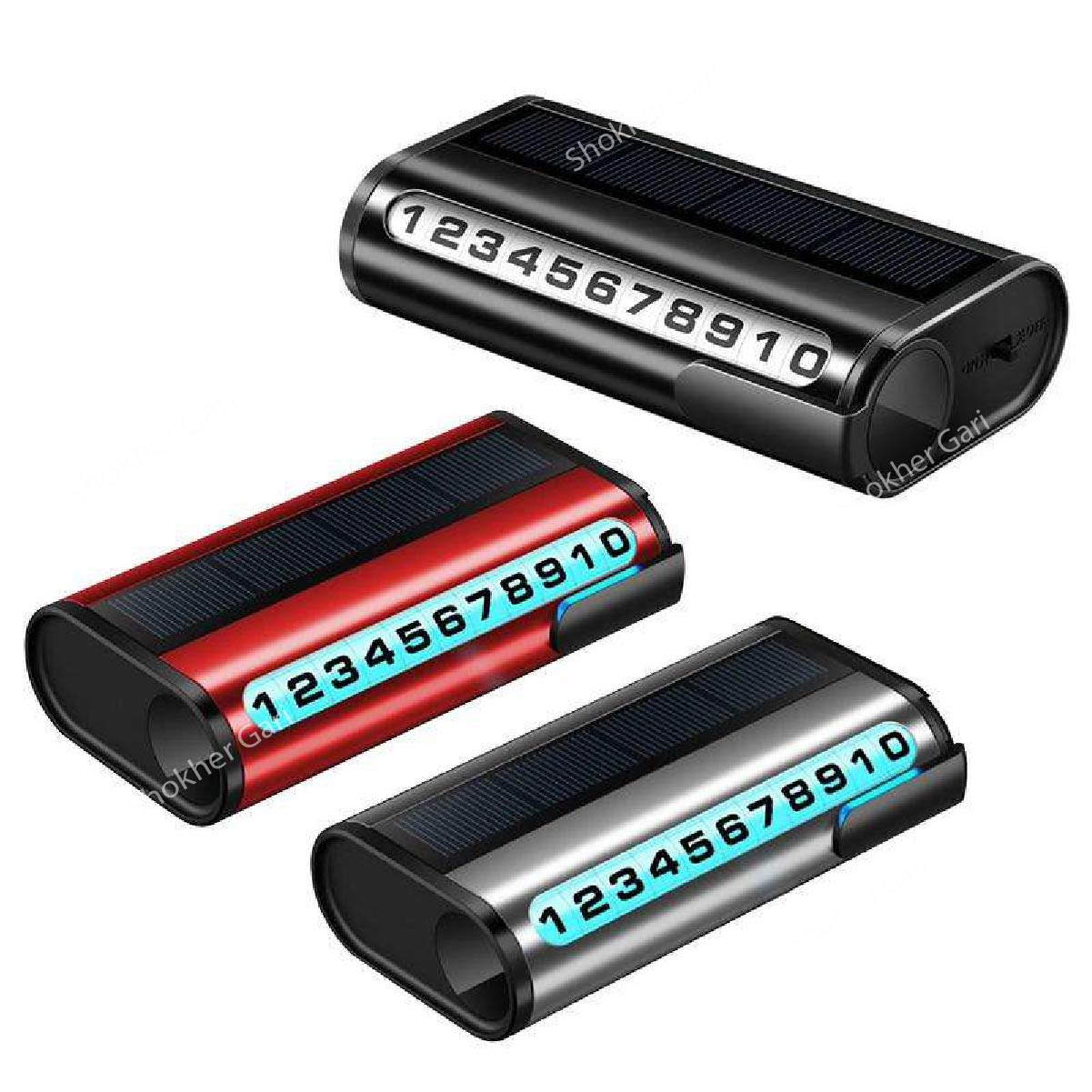 1pcs Solar Powered LED Mobile Temporary Number image 1