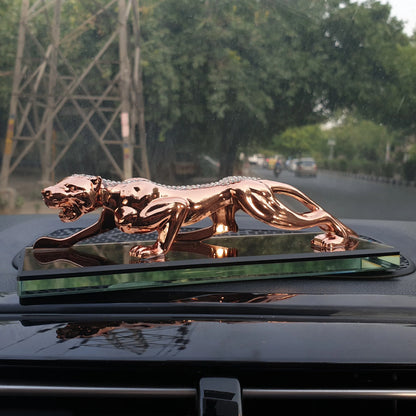 Jaguar Stone With Base Glass - Copper image