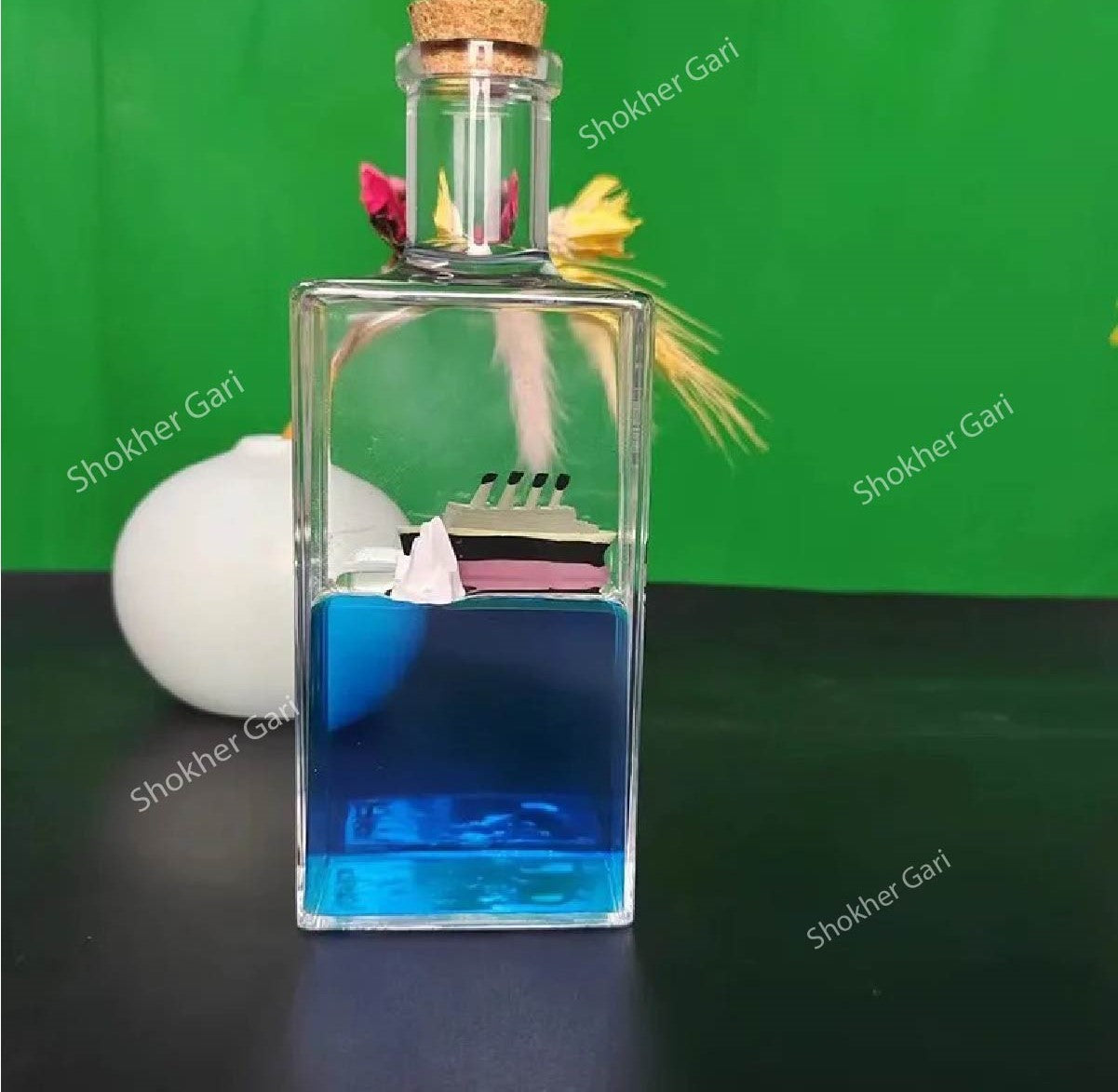 Car Dashboard Bottle Boat Cruise Ship Fluid Drift image 1