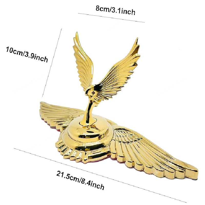 Silver Metal Eagle Flying Car bonnet Logo image 1