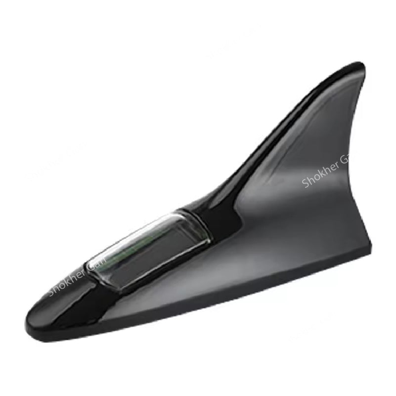 Solar Powered Car Shark Fin Antenna - Black image