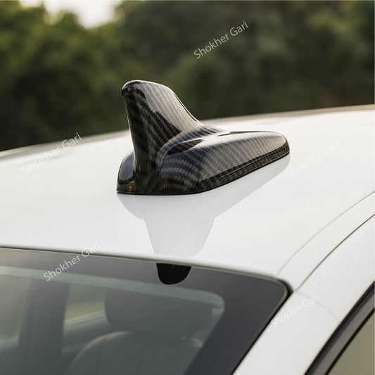 Car Carbon Fiber Shark Fin Aerial Antenna Cover image 0