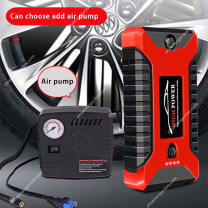Car Red Jumper Starter with Air Pum &amp; Power Bank 99880 mAh image 0
