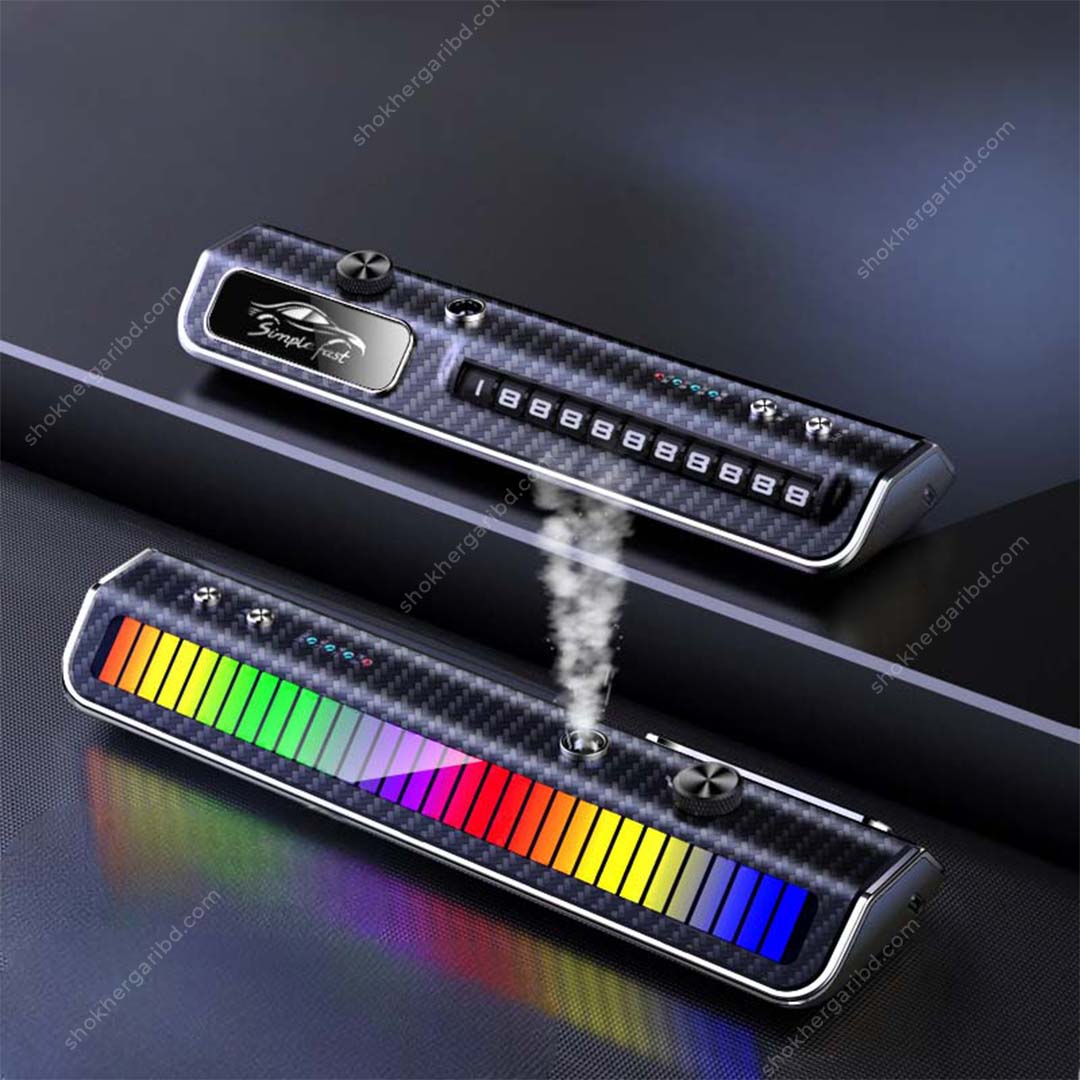 Multifunctional Itelligent Spray Diffuser Car Fragrance Car Liscence Plate Number With Colorful Ambient Light image 10