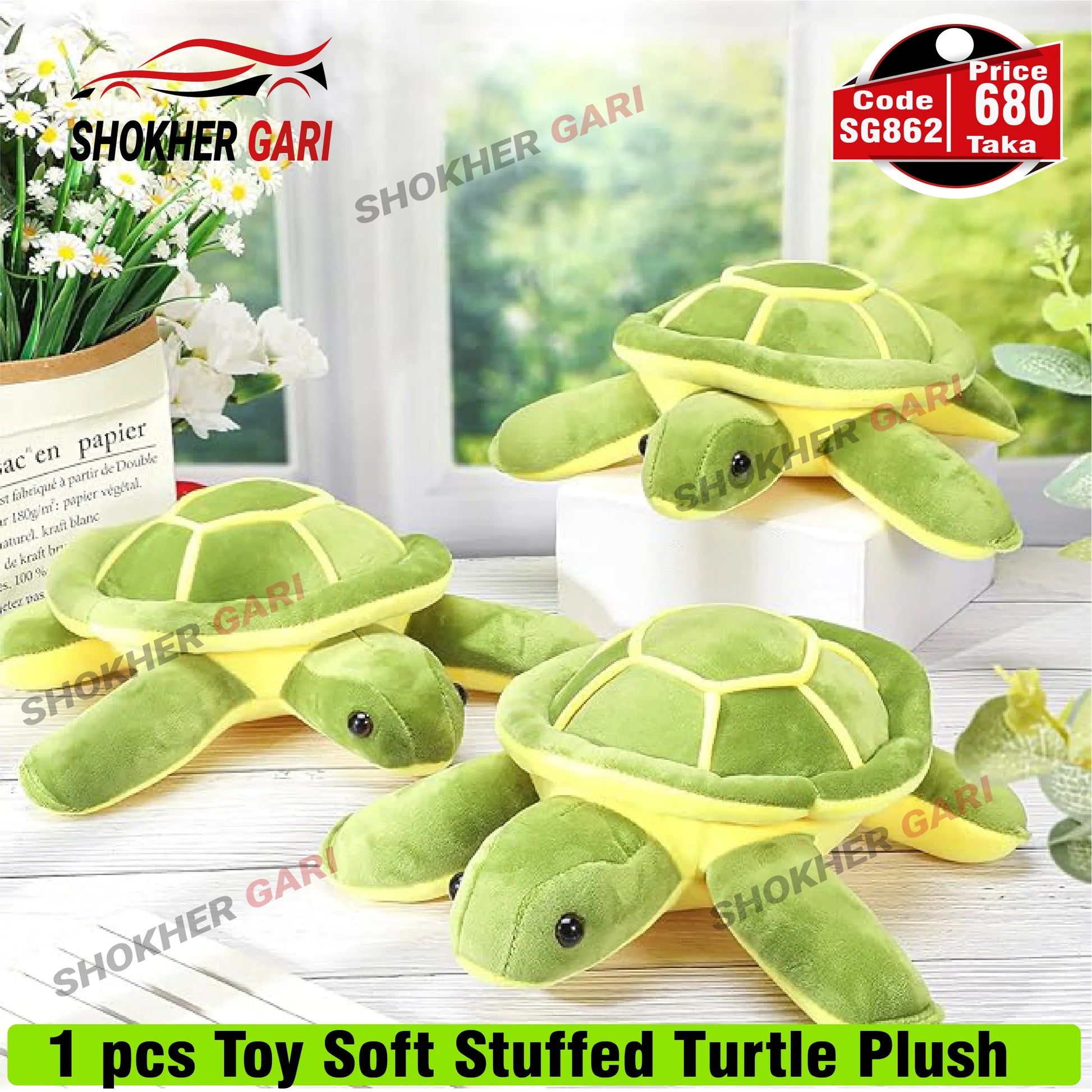 Lovely Tortoise plush toy- Turtle stuffed toy-Cute tortoise doll-1piece image 0