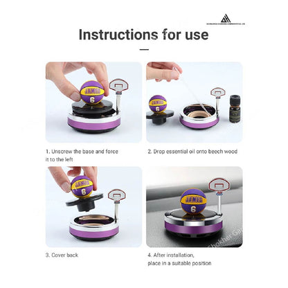 Multi Color Basketbal Solar Car Air fresher image 6