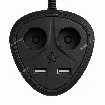 Cup Style 2Pin Socket With 2 USB Charging Put image 1