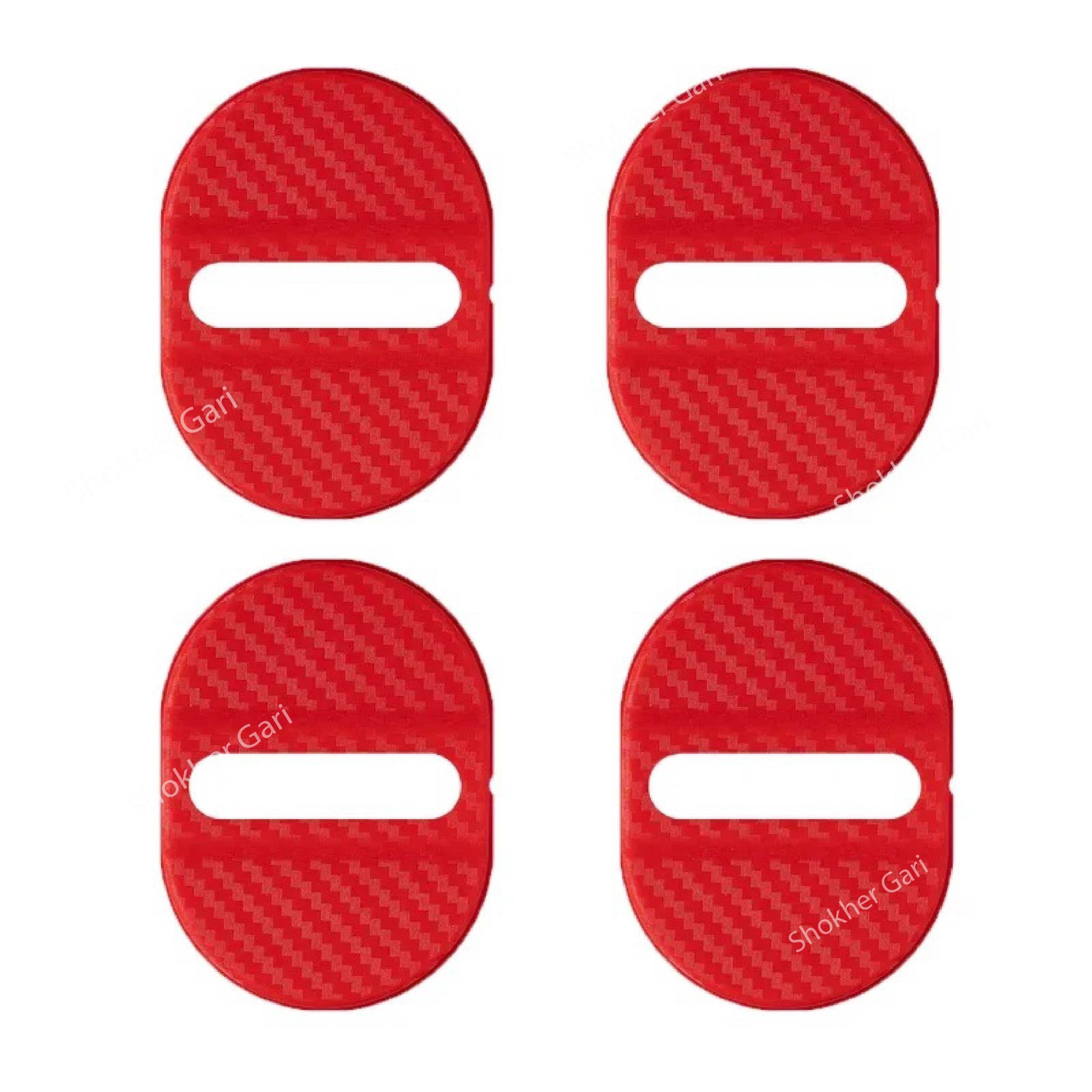Car Door Lock Protector Plastic Carbon Stopper - 4pcs Set image 2