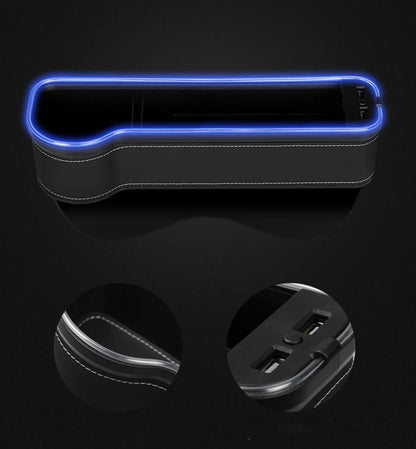 Car Seat Gap Filler Cup Holder With Dual Usb Port 2pcs set image 2