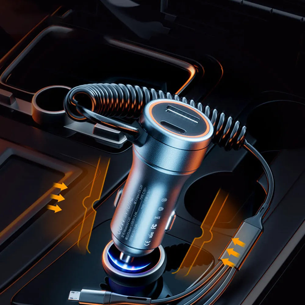 TANGER 60 W Car Charger Adapter With Cable High-Speed Charging image 5