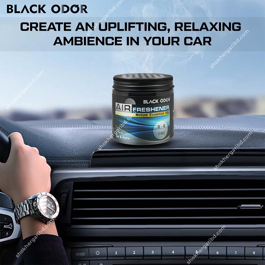 BLACK ODOR (Jelly type) Air Freshener Natural Essential Oils Scented Home, and Office image 4