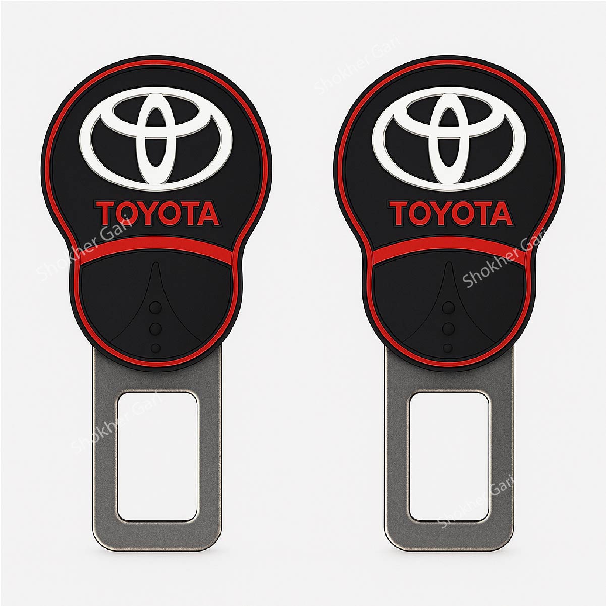 2pcs Toyota Red Seat belt Clip image 2