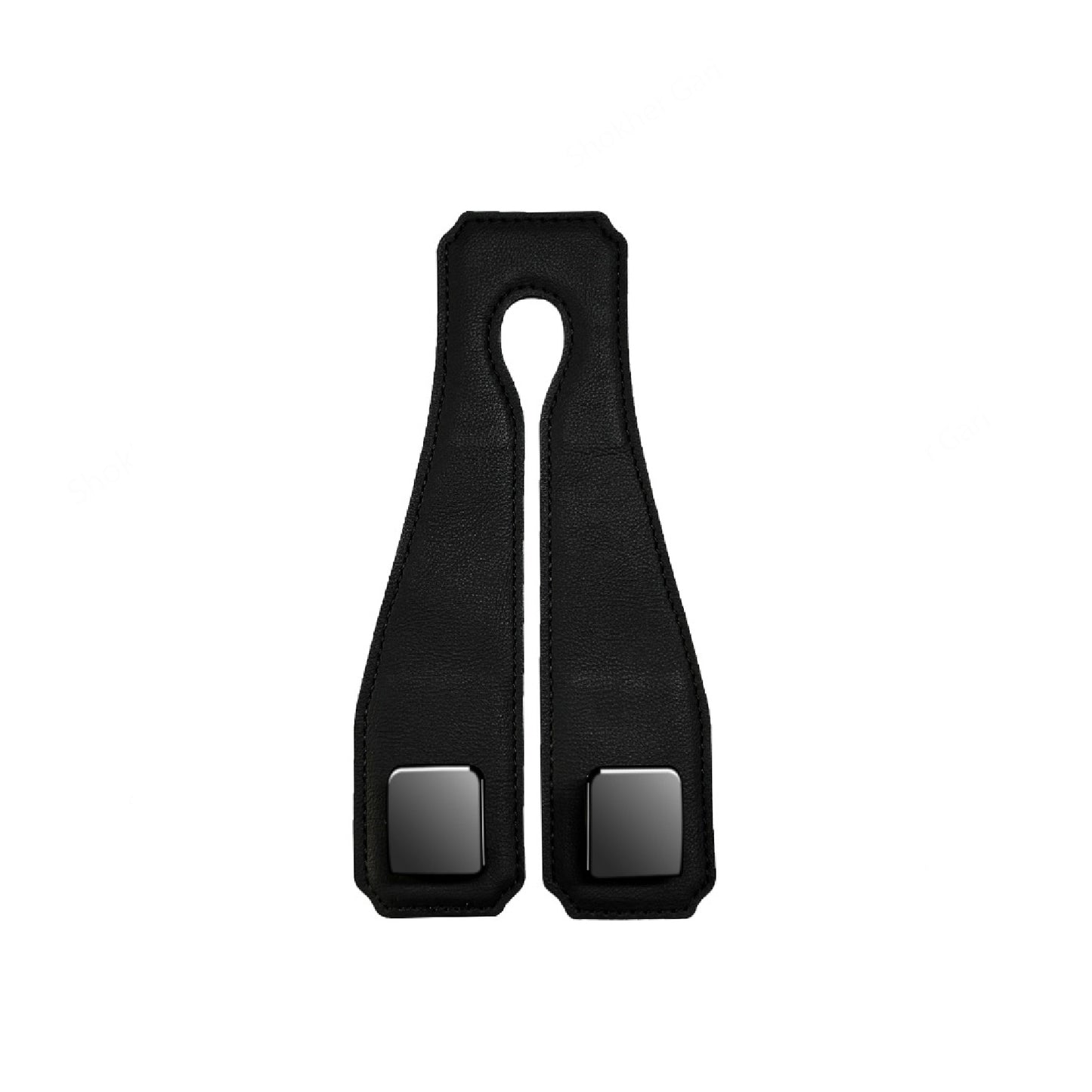 1Pcs Portable Car Seat Hooks Pu Leather &amp; Metal - Black image