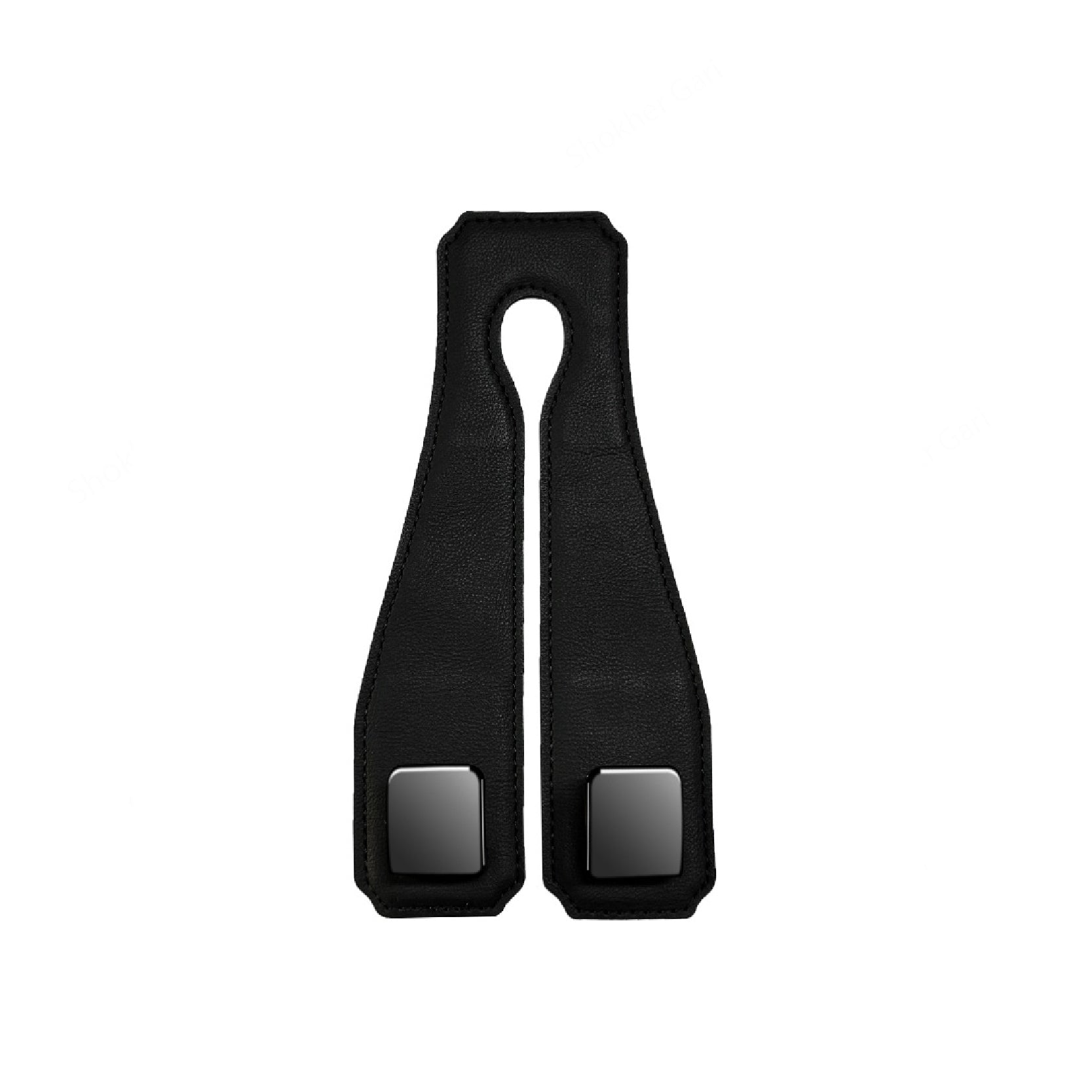 1Pcs Portable Car Seat Hooks Pu Leather &amp; Metal - Black image