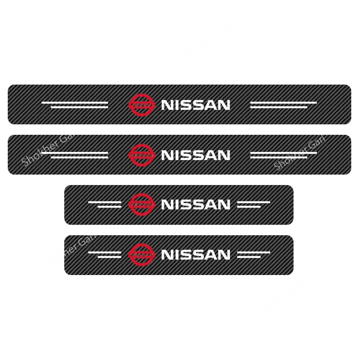 Carbon Fiber Car Door Sill Sticker Protector 4pcs Set image 6