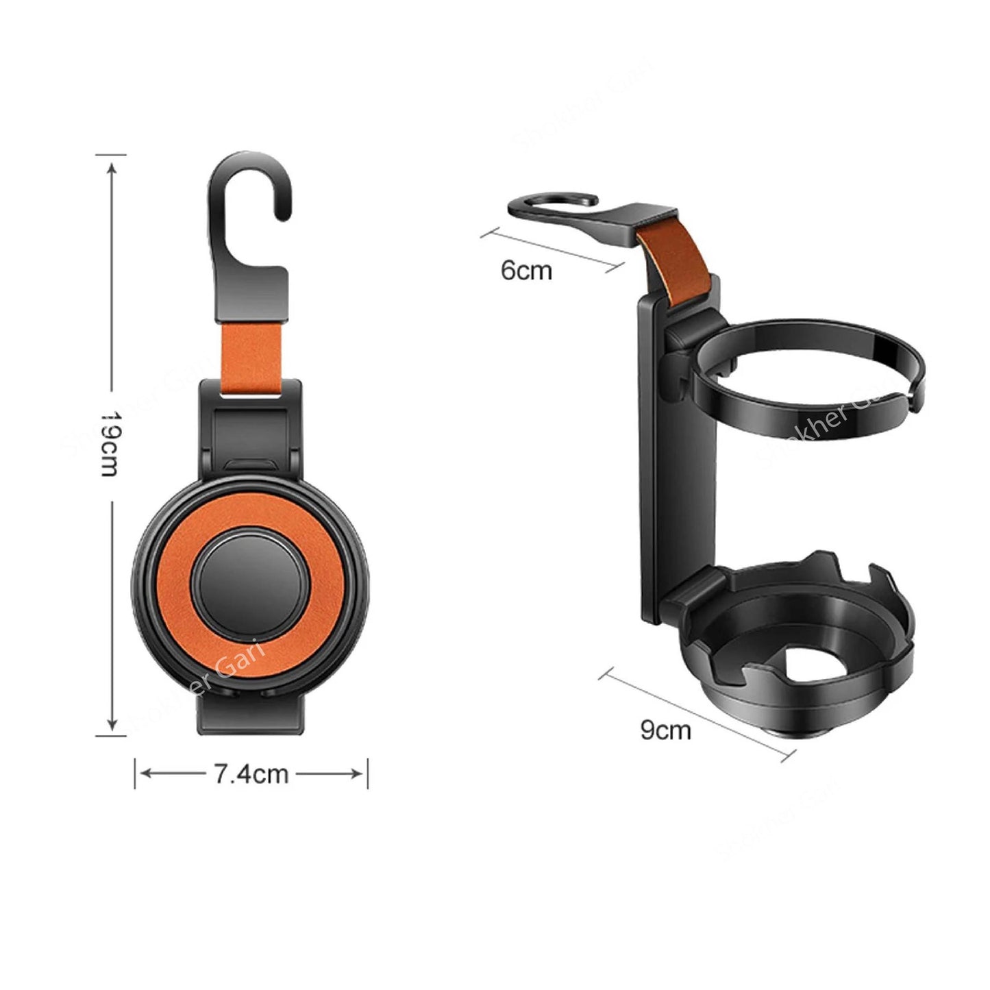 3-in-1 Seat Back Hook Car Bracket Car Cup &amp; Mobile Holder 1Pcs image 1