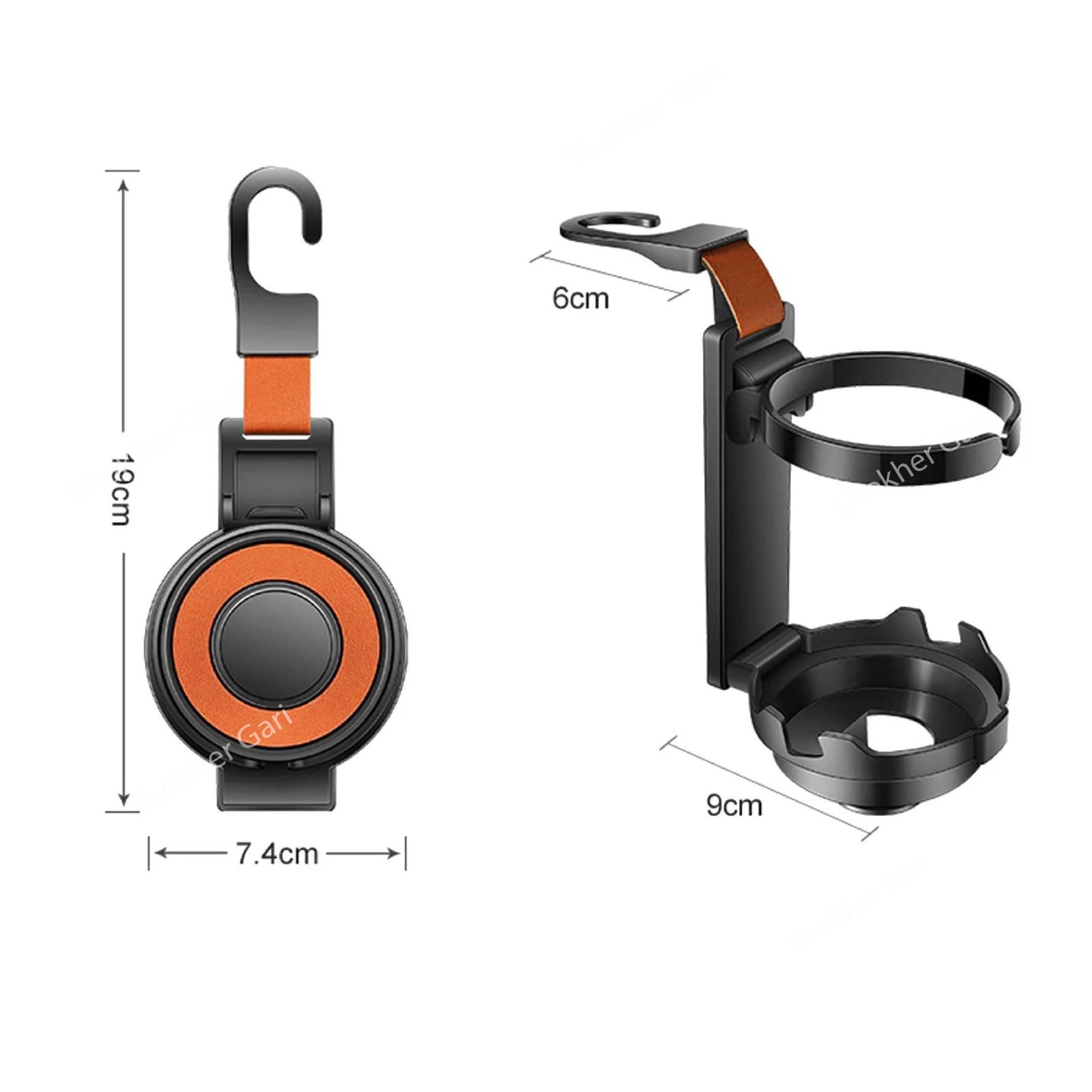 3-in-1 Seat Back Hook Car Bracket Car Cup &amp; Mobile Holder 1Pcs image 1