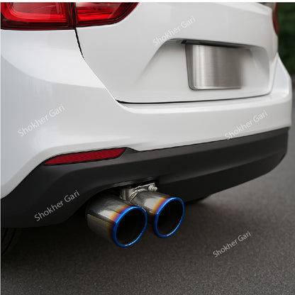 Exhaust Muffler Cap Stainless Steel 2 hole-1 (6712CH) image 0