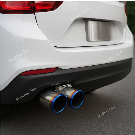 Exhaust Muffler Cap Stainless Steel 2 hole-1 (6712CH) image 0