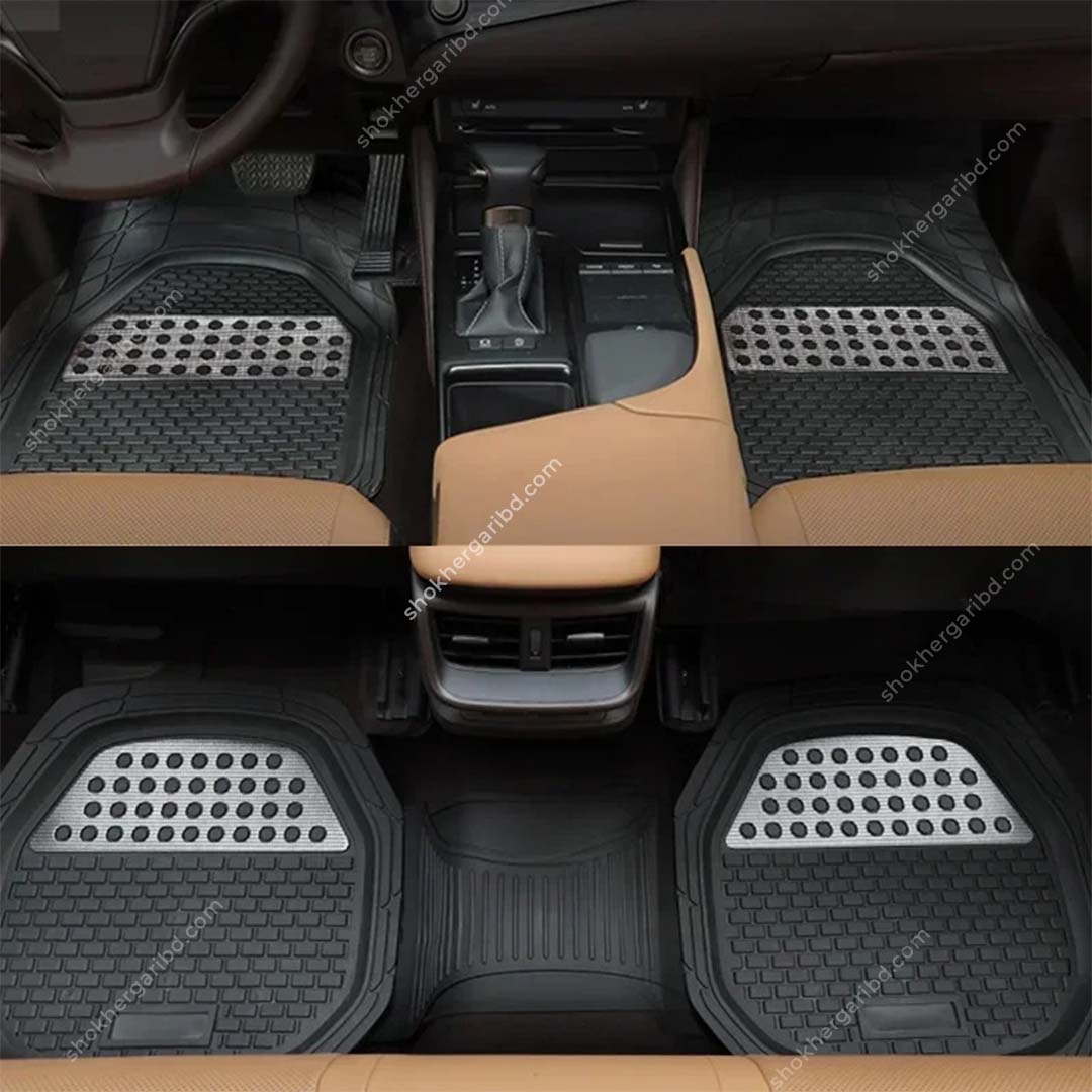 Car Universal Foil Style Floor Mat 5Pcs Set image 1