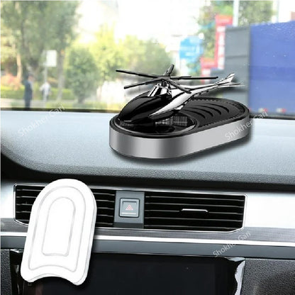Solar Powered Helicopter style Perfume For Car Dashboard image 0