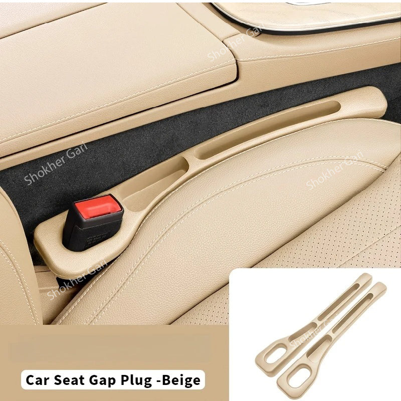 2pcs Strips Plastic Foam Car Seat Gap Filler - Beige image