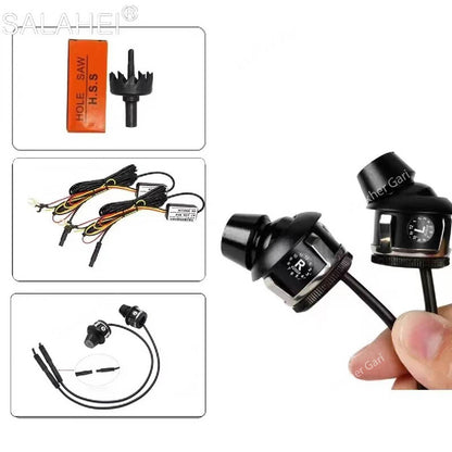 2pcs Car Angel Wings Welcome Light image 1