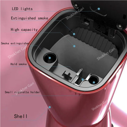 Portable Car Ashtray with LED Light-  Auto Ashtray image 4